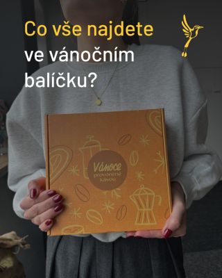 TIP na vánoční dárek, který potěší každého kávomilce. 💛 250 g naší výběrové kávy 💛 150 g naší cascary 💛 55 g Čokoláda...